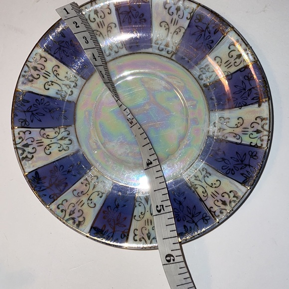 Iridescent tea cup and saucer set Japan - Picture 6 of 6